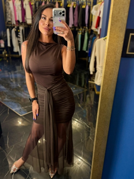 SUKIENKA PAULA CZEKOLADA