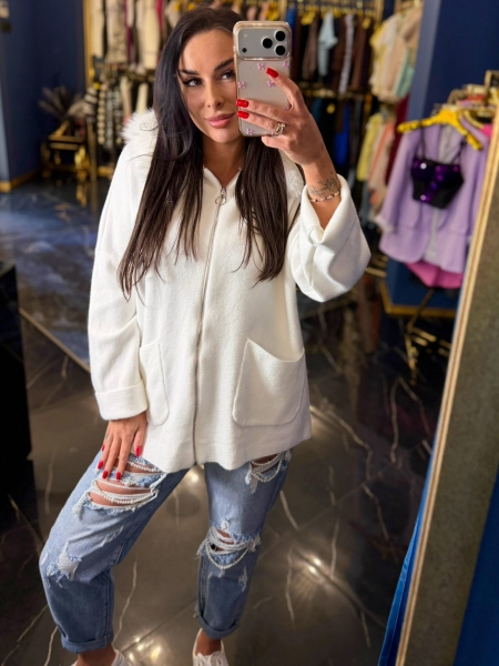 BLUZA WINTER BIAŁA