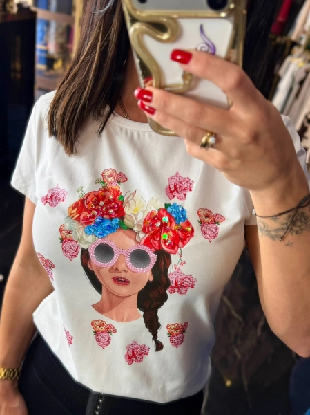 T-SHIRT HAPPY WOMEN BIAŁY